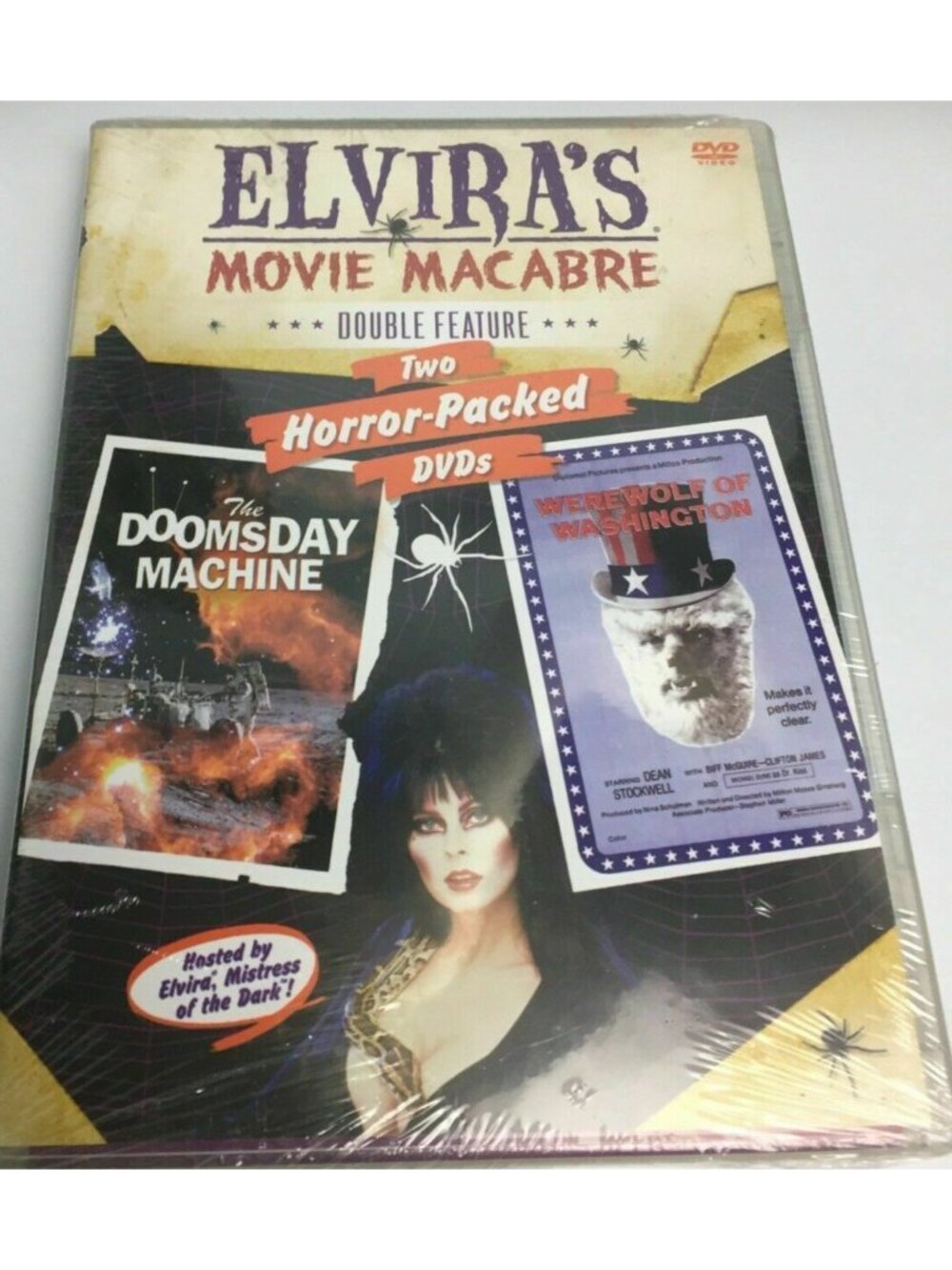 Elvira's DVD Movie Macabre Doomsday Machine plus Werewolf of Washington